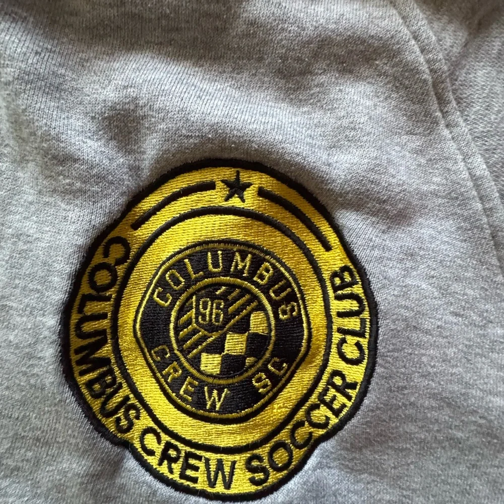 Adidas Gray Jacket with Black Details and Yellow Columbus Crew Soccer Club Patch